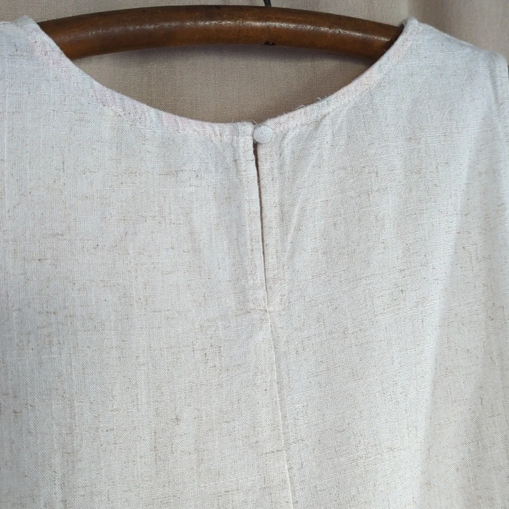 NWT Umgee Linen Blend Fray Hem Sleeveless Top - Picture 6 of 10